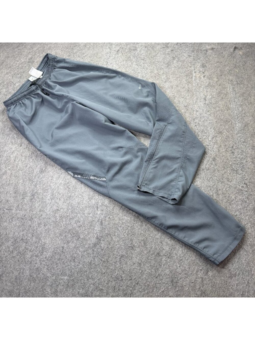 Nike Windbreaker Track Pants Men M Gray Ankle Zip 31" Y2K Vintage 193481